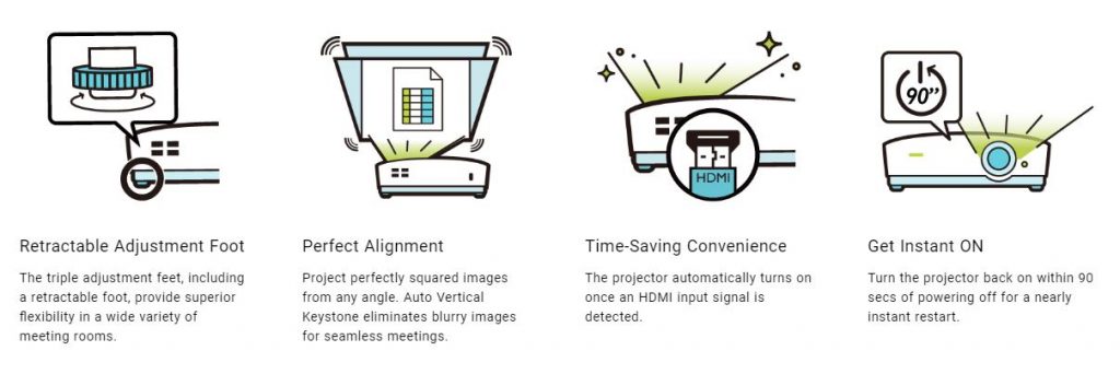 BenQ MW560 Meeting Room WXGA Business Projector