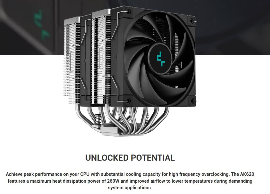 Deepcool AK620 High Performance Dual Tower CPU Cooler